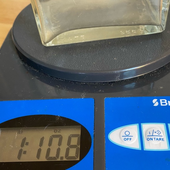 Vintage MCM Seagram clear Glass Square Liquor Decanter Etched logo cube Stopperq - Picture 16 of 16